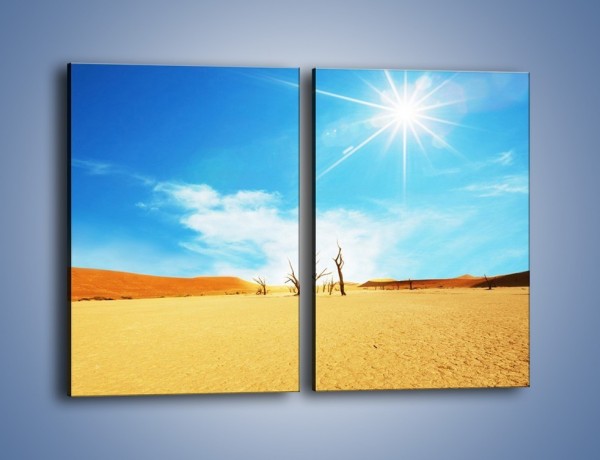 Obraz na płótnie – Błękit nieba i słońce w ziemi – dwuczęściowy prostokątny pionowy KN331