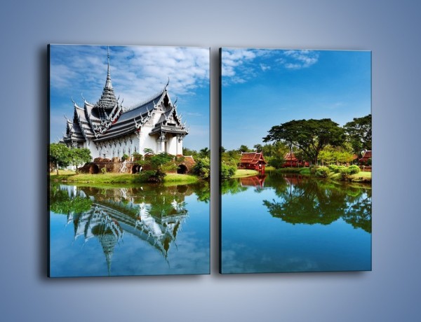 Obraz na płótnie – Wspomnienia z tajlandii – dwuczęściowy prostokątny pionowy KN416