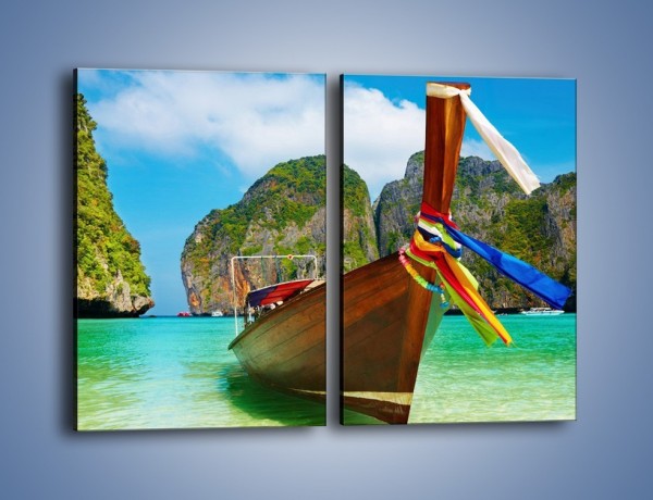 Obraz na płótnie – Dziób tajlandzkiej łódki – dwuczęściowy prostokątny pionowy KN655