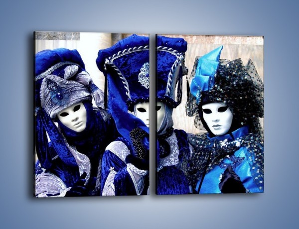 Obraz na płótnie – Weneckie maski i księżniczki – dwuczęściowy prostokątny pionowy L012
