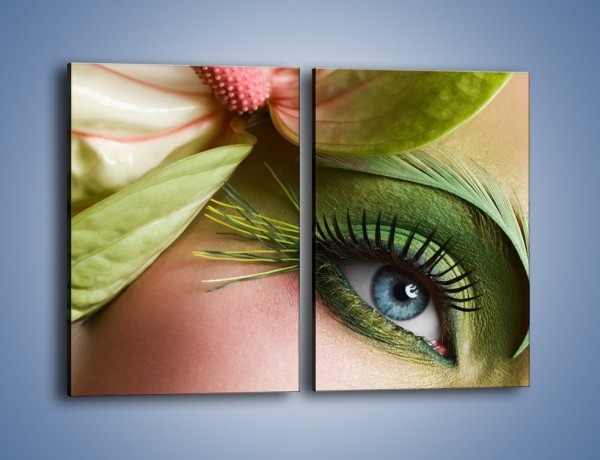 Obraz na płótnie – Oko w zieleni – dwuczęściowy prostokątny pionowy L050