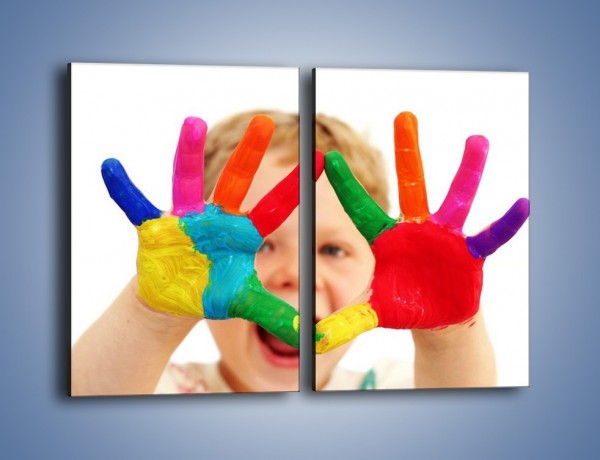 Obraz na płótnie – Kolorowy dziecięcy świat – dwuczęściowy prostokątny pionowy L053