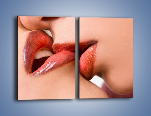 Obraz na płótnie – Krwisty pocałunek – dwuczęściowy prostokątny pionowy L111