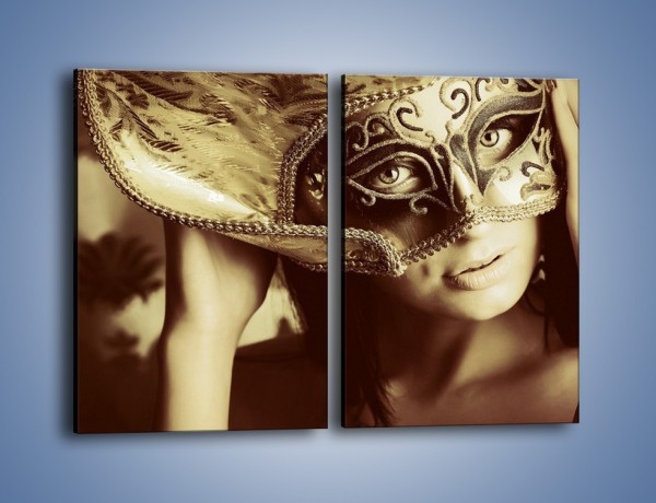Obraz na płótnie – Piękno ukryte pod maską – dwuczęściowy prostokątny pionowy L167
