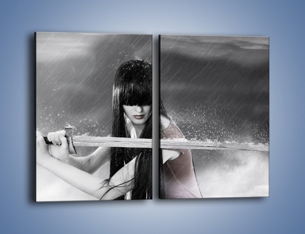 Obraz na płótnie – Przeciąć krople deszczu – dwuczęściowy prostokątny pionowy L206