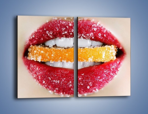 Obraz na płótnie – Cytrusy w słodkich ustach – dwuczęściowy prostokątny pionowy L207