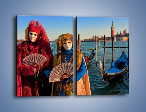 Obraz na płótnie – Wenecja i jej bohaterowie – dwuczęściowy prostokątny pionowy L210