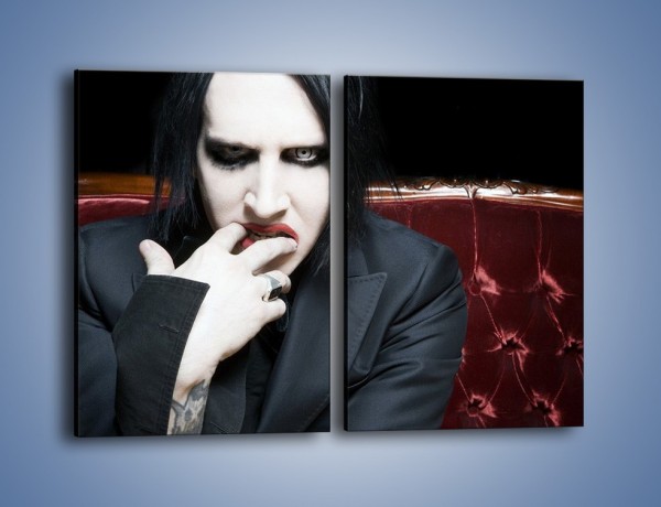 Obraz na płótnie – Manson i jego czarny charakter – dwuczęściowy prostokątny pionowy L240