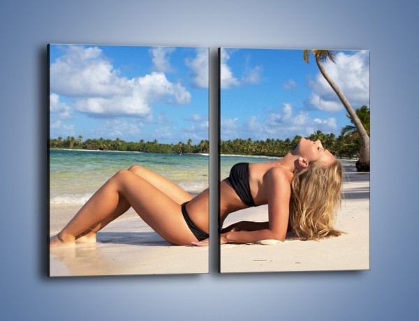Obraz na płótnie – Czas rajskich plaży – dwuczęściowy prostokątny pionowy L316