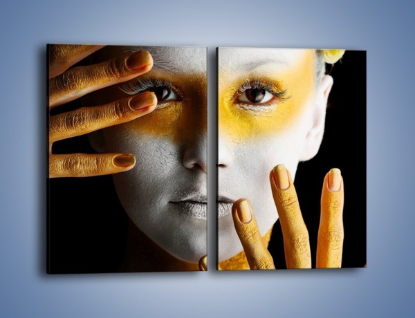 Obraz na płótnie – Farby do twarzy i ciała – dwuczęściowy prostokątny pionowy L345