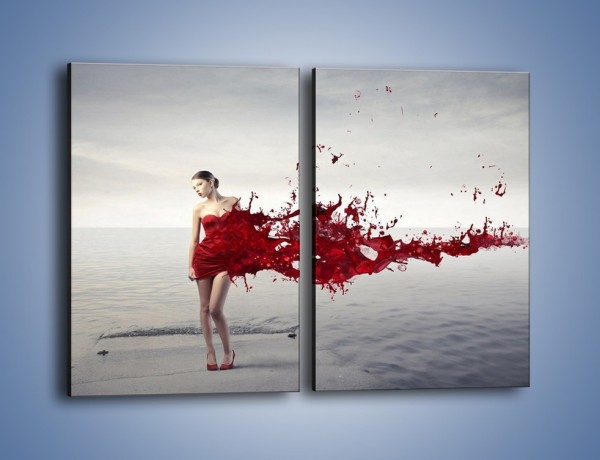 Obraz na płótnie – Krew suknia i woda – dwuczęściowy prostokątny pionowy L361