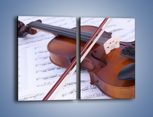 Obraz na płótnie – Melodia grana na skrzypcach – dwuczęściowy prostokątny pionowy O003