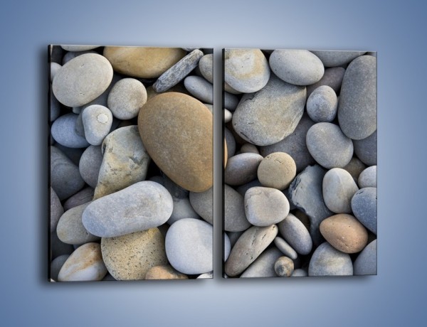 Obraz na płótnie – Kamienie duże i małe – dwuczęściowy prostokątny pionowy O006