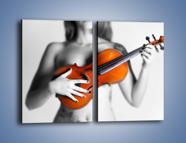 Obraz na płótnie – Muzyka grana kobiecą dłonią – dwuczęściowy prostokątny pionowy O009
