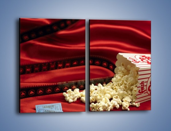 Obraz na płótnie – Nie ma kina bez popcornu – dwuczęściowy prostokątny pionowy O063