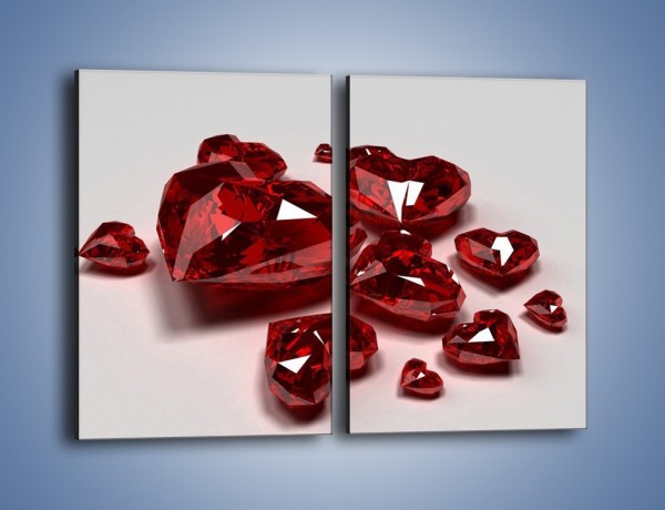 Obraz na płótnie – Serce zimne jak kryształ – dwuczęściowy prostokątny pionowy O067