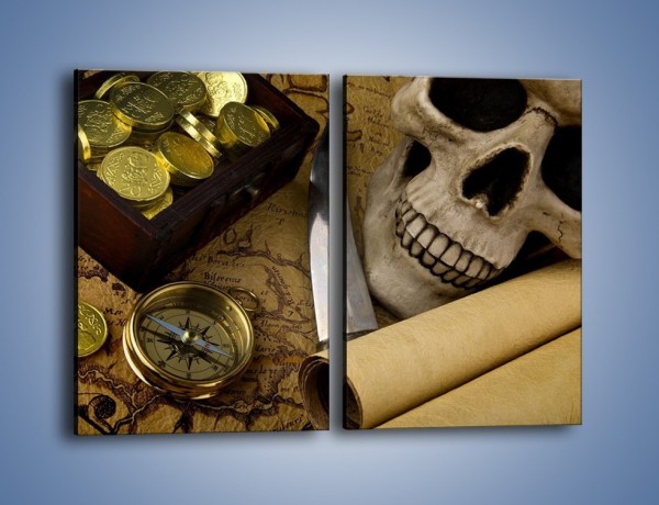 Obraz na płótnie – W poszukiwaniu pirackich skarbów – dwuczęściowy prostokątny pionowy O100