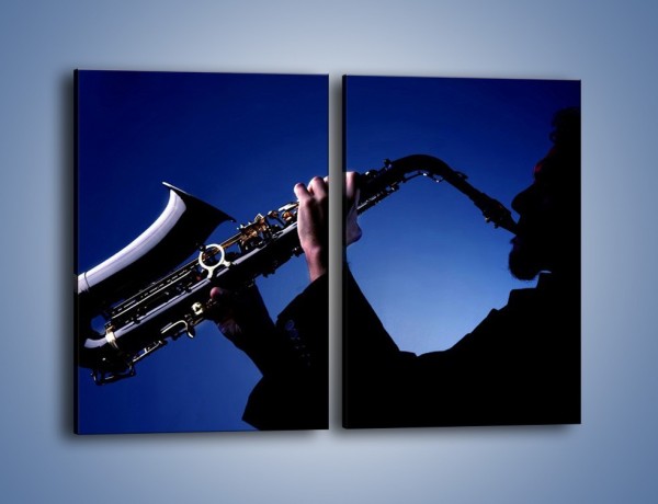 Obraz na płótnie – Koncert na saksofonie – dwuczęściowy prostokątny pionowy O110