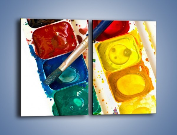Obraz na płótnie – Kolorowy świat malowany farbami – dwuczęściowy prostokątny pionowy O116