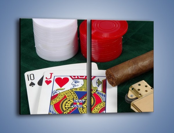 Obraz na płótnie – Męski świat hazardu – dwuczęściowy prostokątny pionowy O121