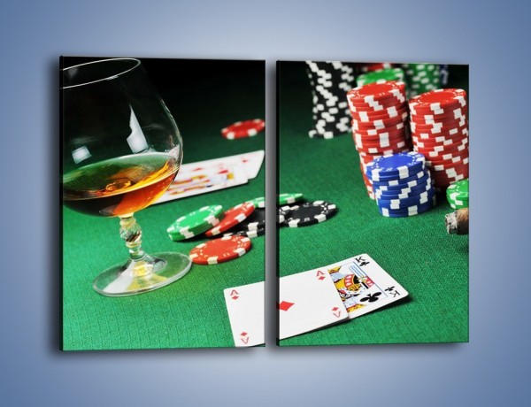 Obraz na płótnie – Mocne wrażenia w kasynie – dwuczęściowy prostokątny pionowy O122