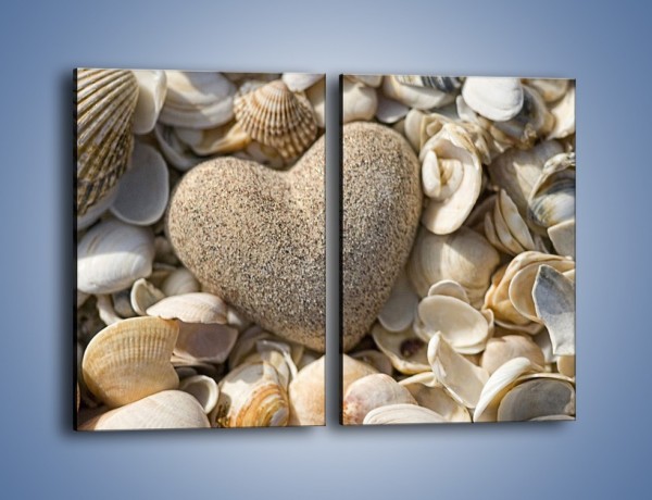 Obraz na płótnie – Miłość do muszli i morza – dwuczęściowy prostokątny pionowy O132