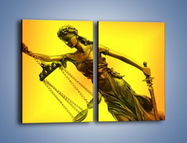 Obraz na płótnie – Figurka ważna w świecie prawa – dwuczęściowy prostokątny pionowy O164