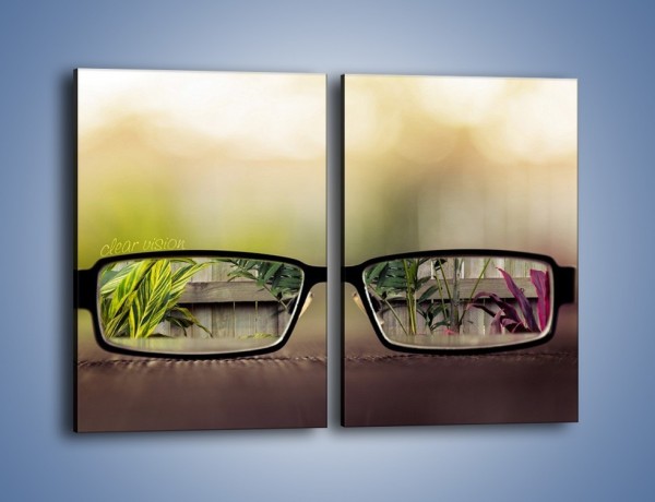 Obraz na płótnie – Świat widziany przez okulary – dwuczęściowy prostokątny pionowy O197