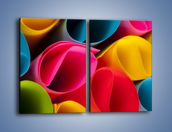 Obraz na płótnie – Kolorowe rulony – dwuczęściowy prostokątny pionowy O217