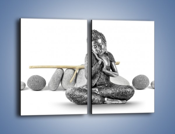 Obraz na płótnie – Budda wśród szarości – dwuczęściowy prostokątny pionowy O220