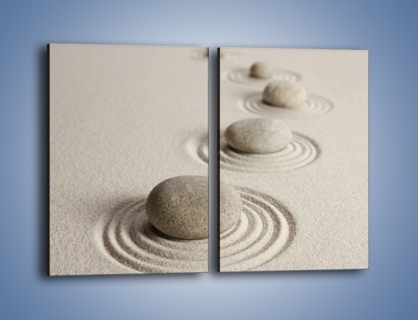 Obraz na płótnie – Śladami po piasku – dwuczęściowy prostokątny pionowy O228