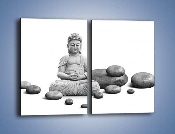 Obraz na płótnie – Budda wśród kamieni – dwuczęściowy prostokątny pionowy O229