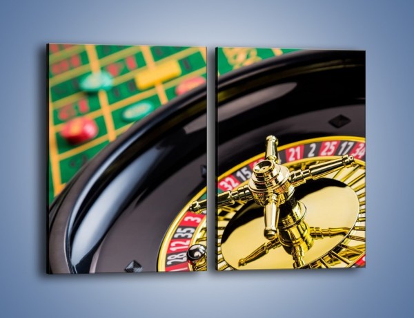 Obraz na płótnie – Czas drogocenny w kasynie – dwuczęściowy prostokątny pionowy O238