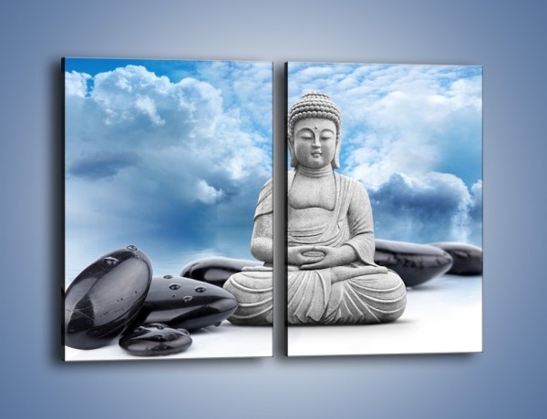 Obraz na płótnie – Z buddą w stronę nieba – dwuczęściowy prostokątny pionowy O244