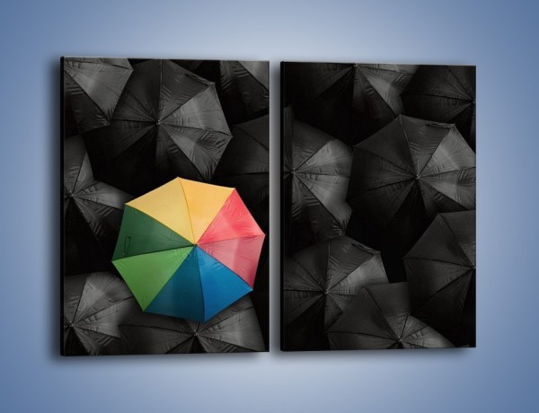 Obraz na płótnie – Samotna parasolka – dwuczęściowy prostokątny pionowy O247