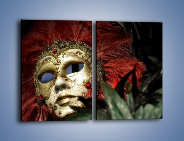 Obraz na płótnie – Maska pełna tajemnicy – dwuczęściowy prostokątny pionowy O252