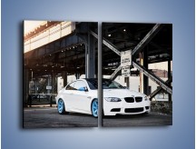 Obraz na płótnie – BMW E92 M3 Coupe pod starym mostem – dwuczęściowy prostokątny pionowy TM088