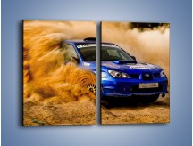 Obraz na płótnie – Subaru WRX STI na pustyni – dwuczęściowy prostokątny pionowy TM104