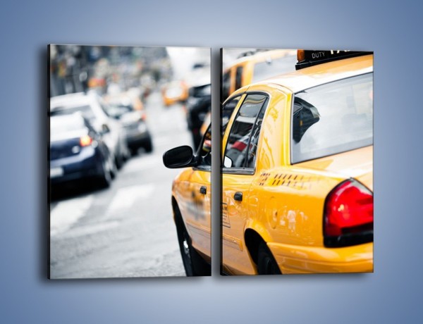 Obraz na płótnie – Żółta taksówka w Nowym Yorku – dwuczęściowy prostokątny pionowy TM150
