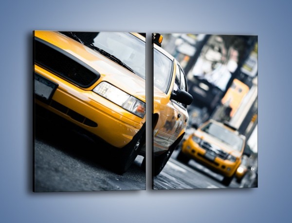 Obraz na płótnie – Taksówki w Nowym Jorku – dwuczęściowy prostokątny pionowy TM151