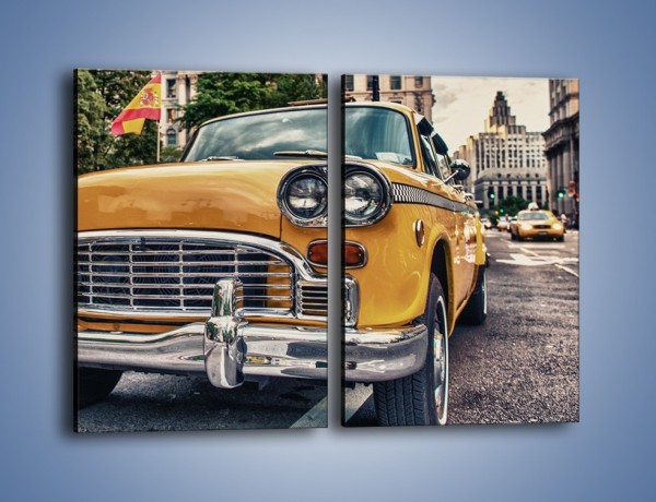 Obraz na płótnie – Stara nowojorska taksówka – dwuczęściowy prostokątny pionowy TM159