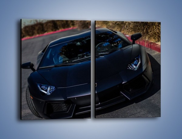 Obraz na płótnie – Lamborghini Aventador w kolorze matowym – dwuczęściowy prostokątny pionowy TM163