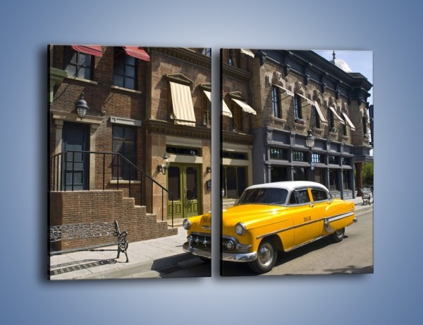 Obraz na płótnie – Amerykańska taksówka z lat 54 – dwuczęściowy prostokątny pionowy TM164