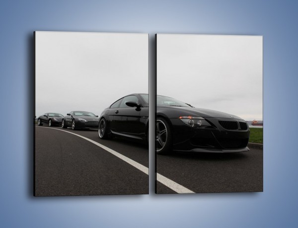 Obraz na płótnie – Luksusowe samochody na drodze – dwuczęściowy prostokątny pionowy TM179