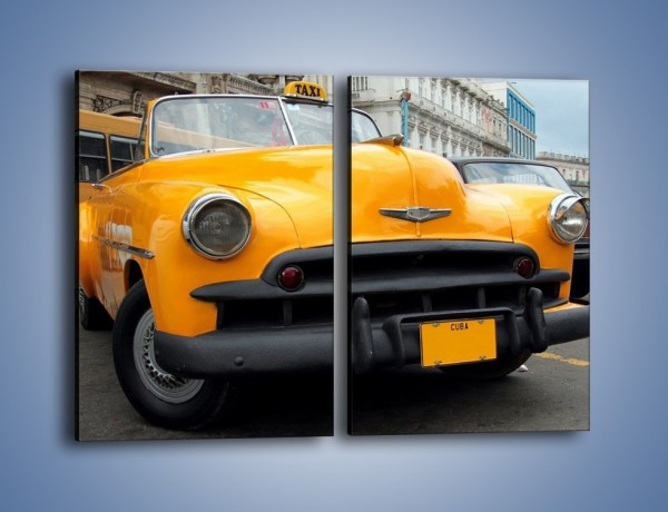 Obraz na płótnie – Kubańska taksówka cabrio – dwuczęściowy prostokątny pionowy TM222