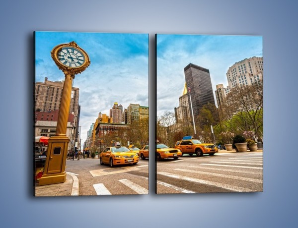 Obraz na płótnie – Taksówki na Fifth Avenue – dwuczęściowy prostokątny pionowy TM223