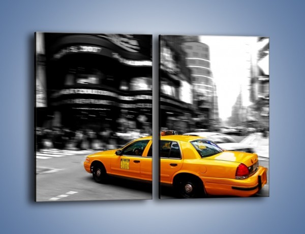 Obraz na płótnie – Taxi w Nowym Jorku – dwuczęściowy prostokątny pionowy TM230