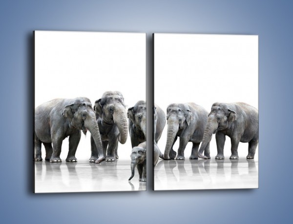 Obraz na płótnie – Na przyjęciu u słoniątka – dwuczęściowy prostokątny pionowy Z209