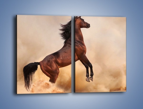 Obraz na płótnie – Koń na warcie – dwuczęściowy prostokątny pionowy Z234