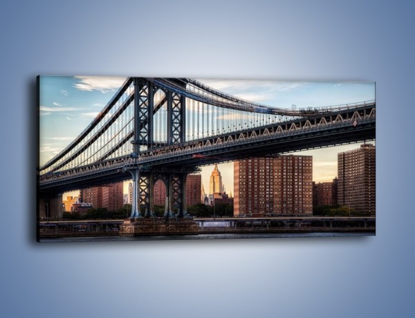 Obraz na płótnie – Manhattan Bridge – jednoczęściowy panoramiczny AM607